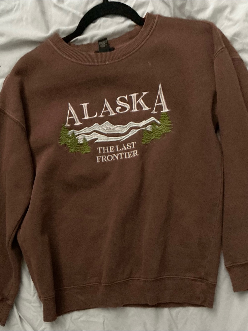 Alaska 'The Last Frontier' Brown kids Crewneck Sweater